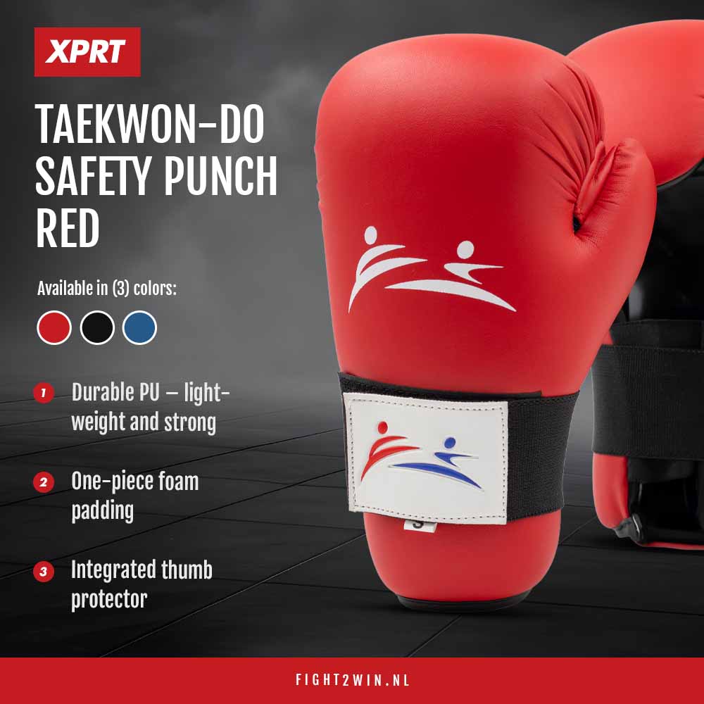 Guantes de Taekwondo Safety Punch Blue infographic 3