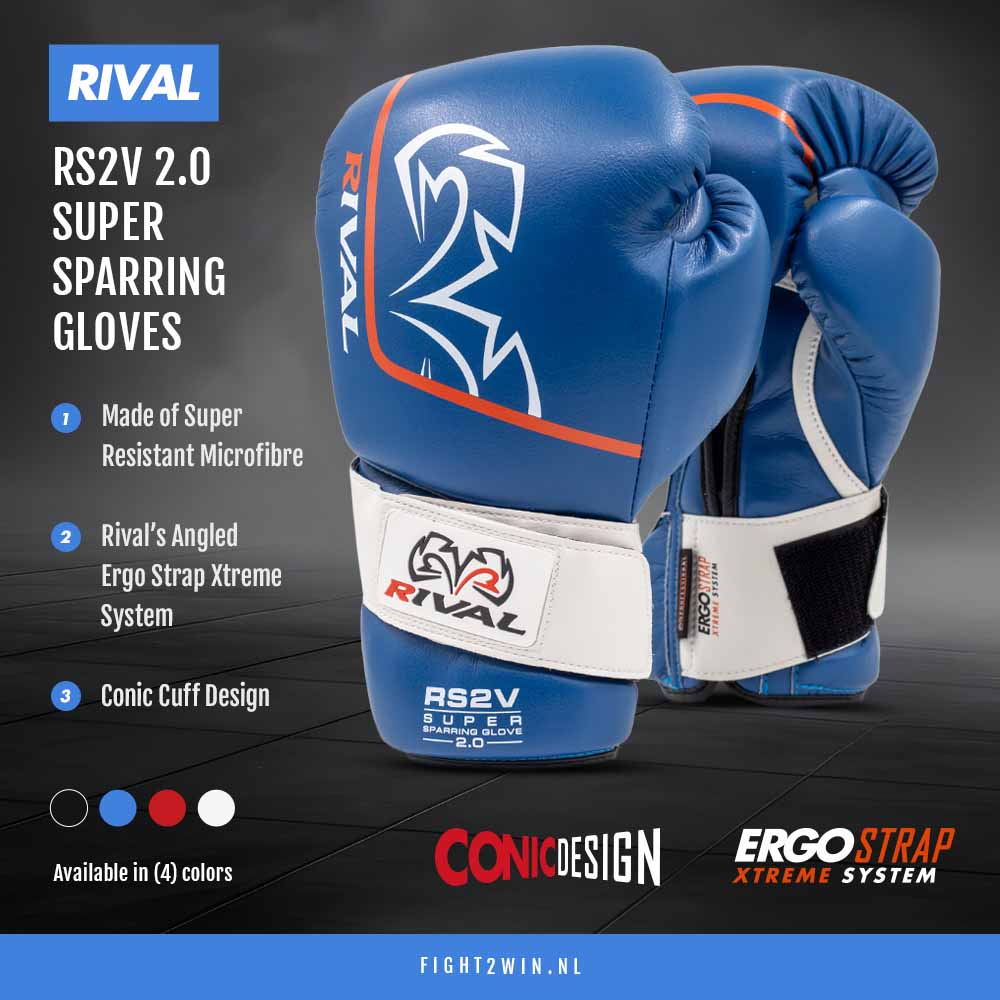Boksehandsker Rival Super Sparring RS2V Hvid 2.0 infographic 3