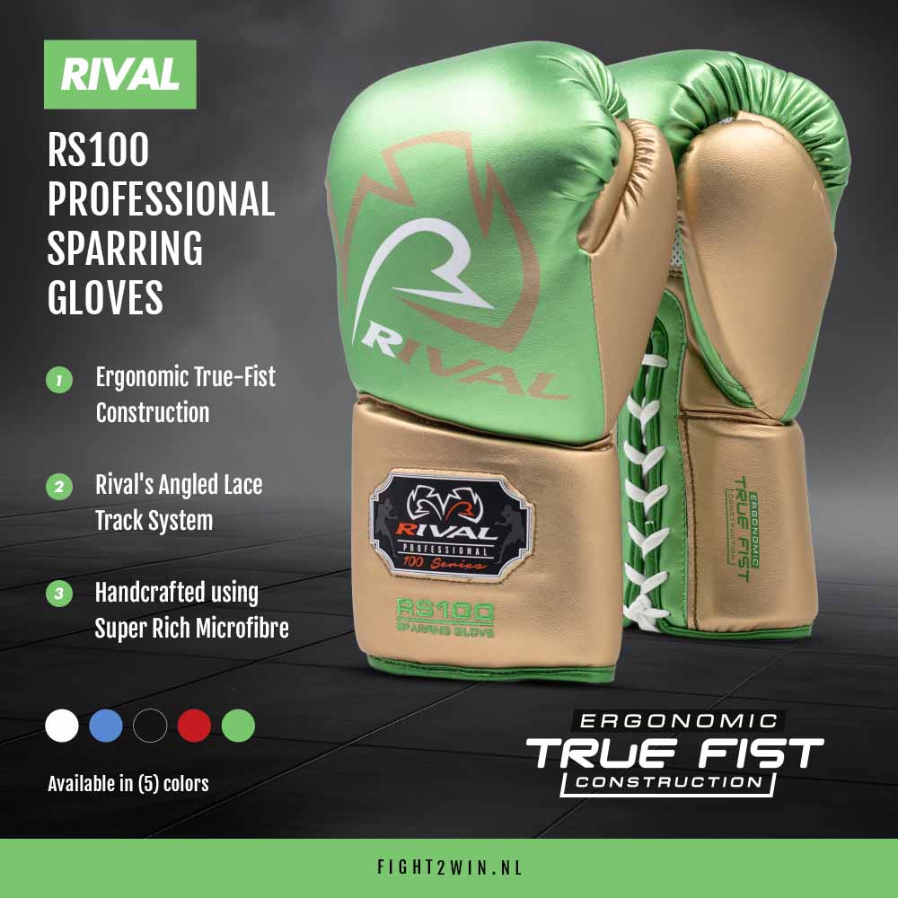 Boxing gloves Rival Pro Sparring RS100 Blue-Silver (laces) infographic 3