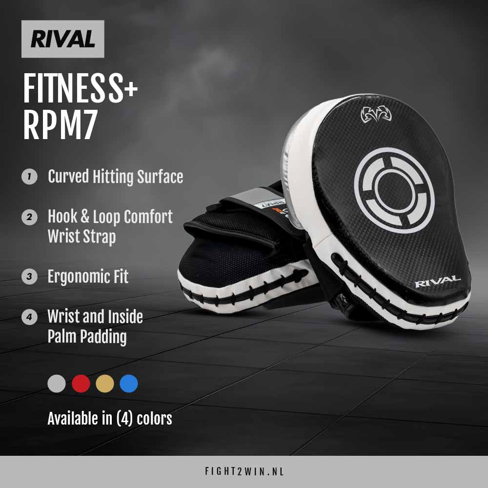 Håndpuder Rival Fitness+ RPM7 Sort-Rød infographic 4
