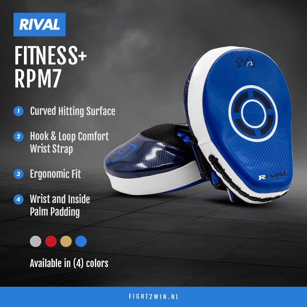 Håndpuder Rival Fitness+ RPM7 Sort-Rød infographic 2