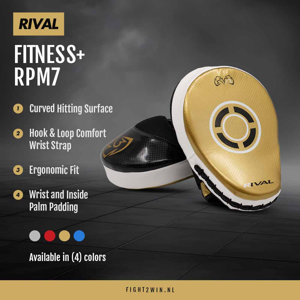 Håndpuder Rival Fitness+ RPM7 Sort-Rød infographic 3