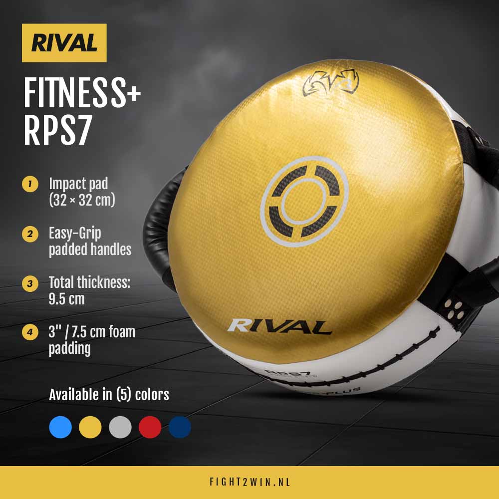 Stootkussen Rival Fitness+  RPS7 Goud-Zwart infographic 1