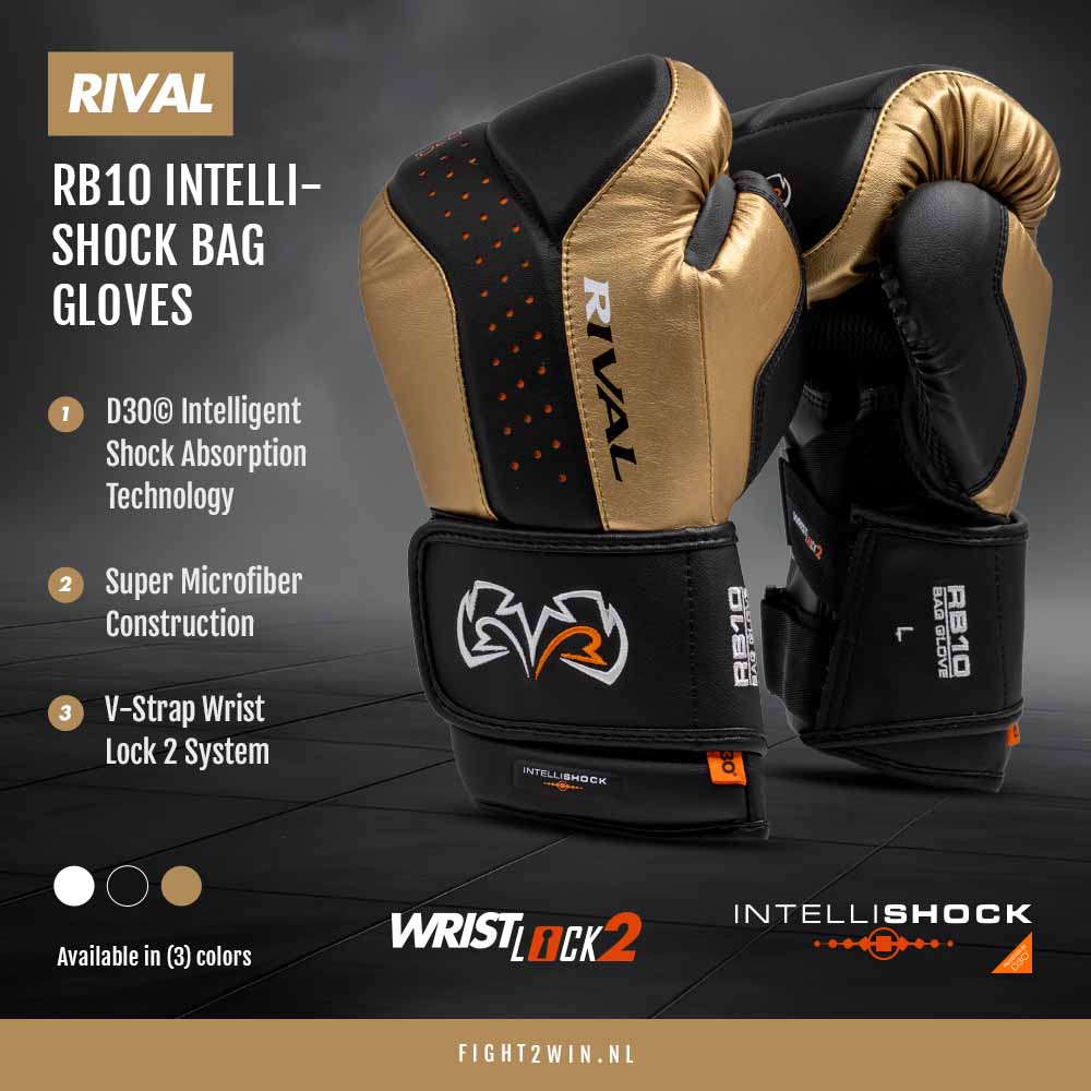 Bag gloves Rival RB10 Intelli-Shock Black infographic 2
