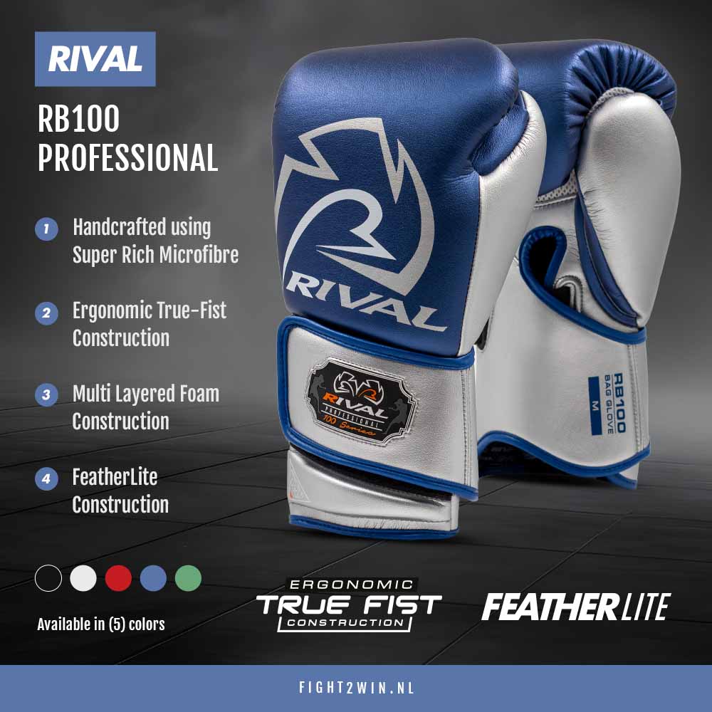 Sandsækshandsker Rival RB100 Professional Sort-Guld infographic 3