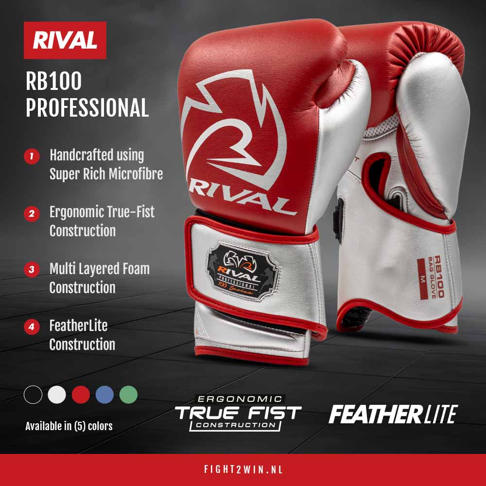 Sandsækshandsker Rival RB100 Professional Sort-Guld infographic 4