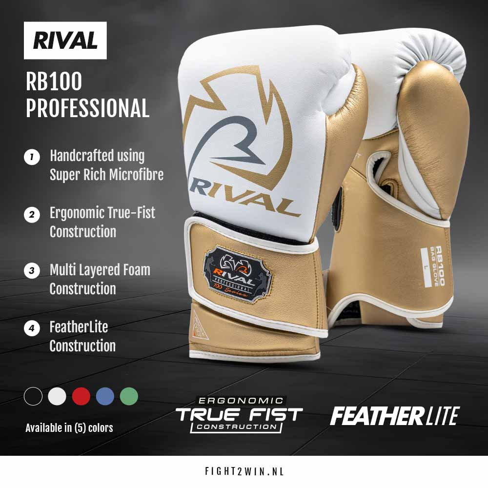 Sandsækshandsker Rival RB100 Professional Sort-Guld infographic 5