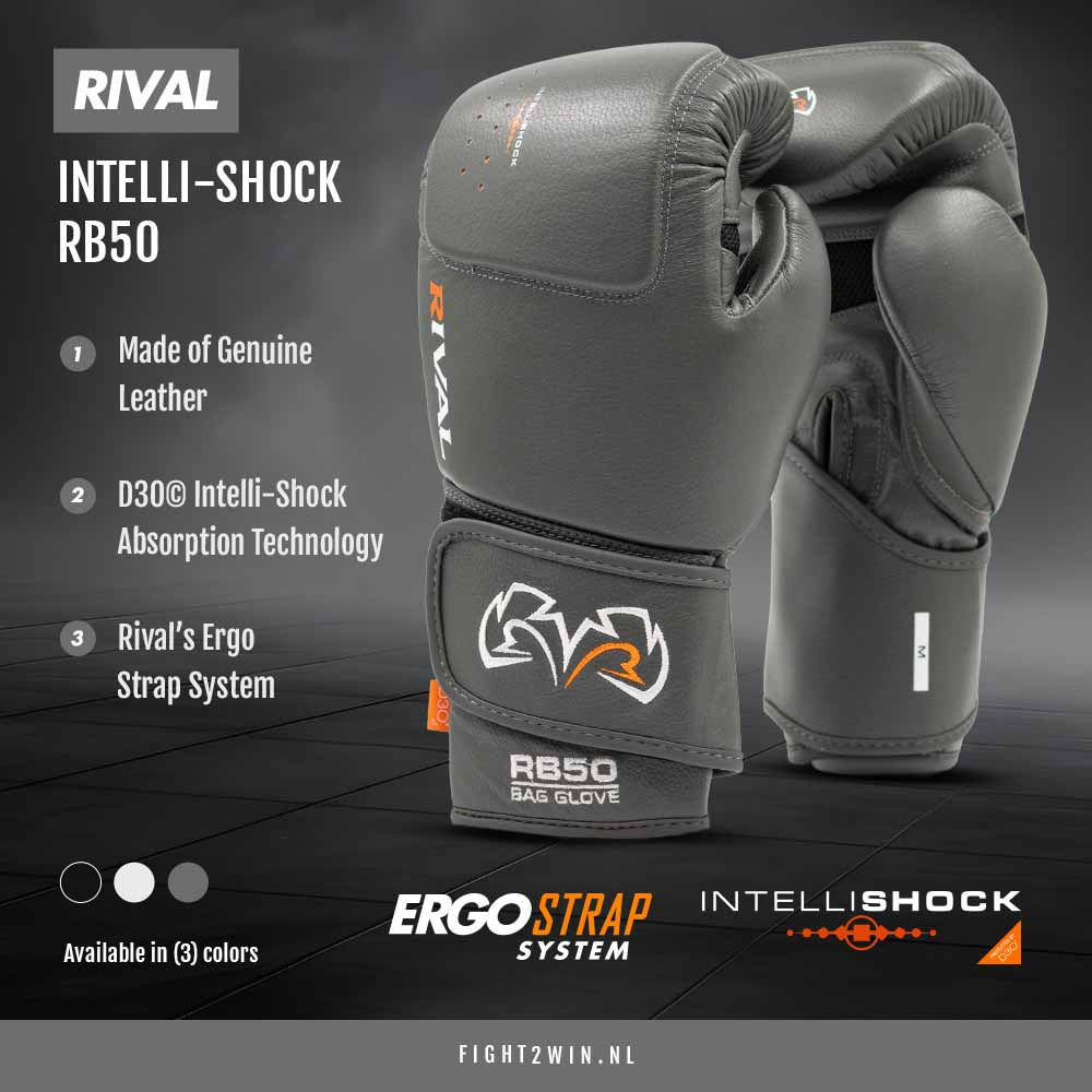 Sandsækshandsker Rival Intelli-Shock RB50 Hvid infographic 3