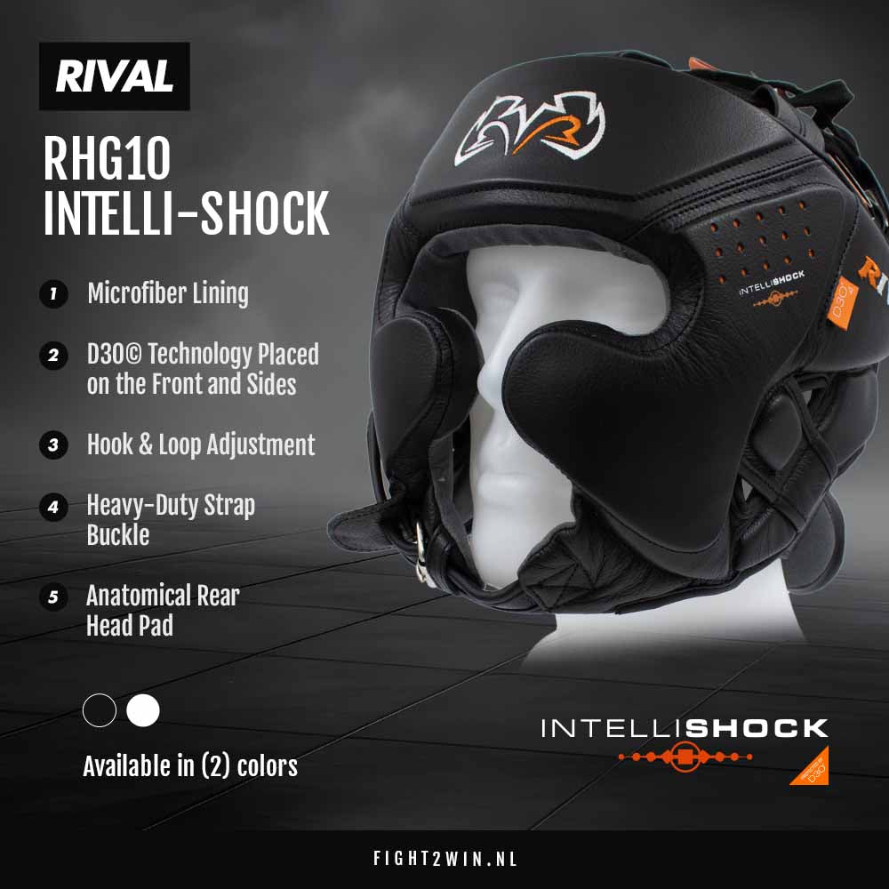 Hovedbeskytter Rival RHG10 Intelli-Shock Sort infographic 1