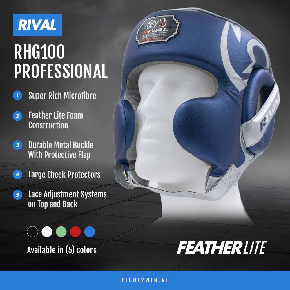 Hovedbeskytter Rival RHG100 Professional Blå-Sølv infographic 1