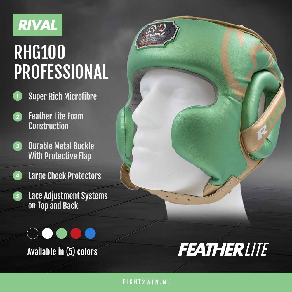Hovedbeskytter Rival RHG100 Professional Blå-Sølv infographic 2