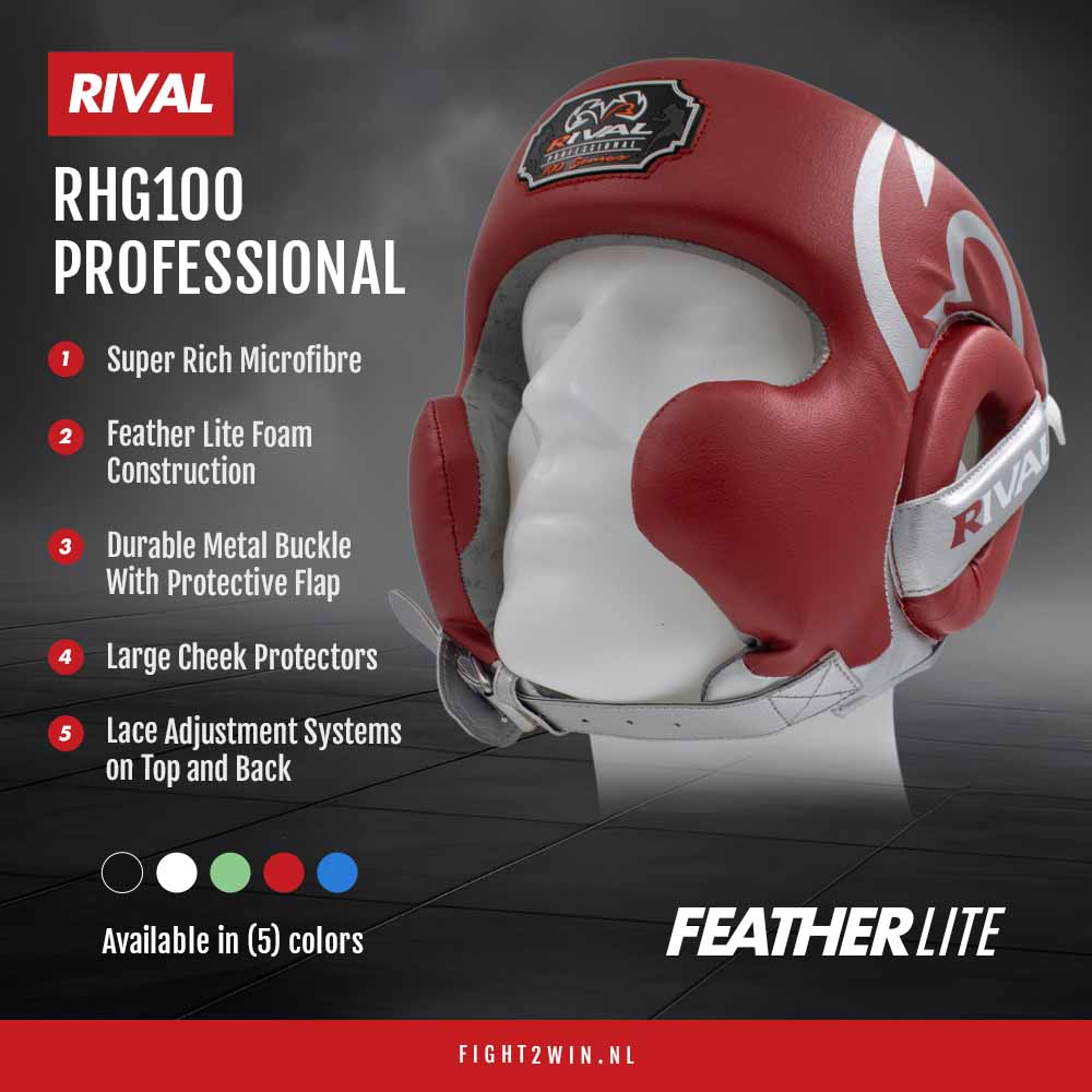Hovedbeskytter Rival RHG100 Professional Blå-Sølv infographic 3