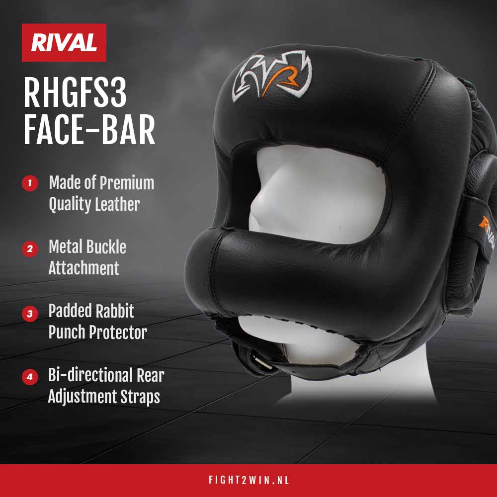 Hovedbeskytter Rival RHGFS3 Face-Bar infographic 1