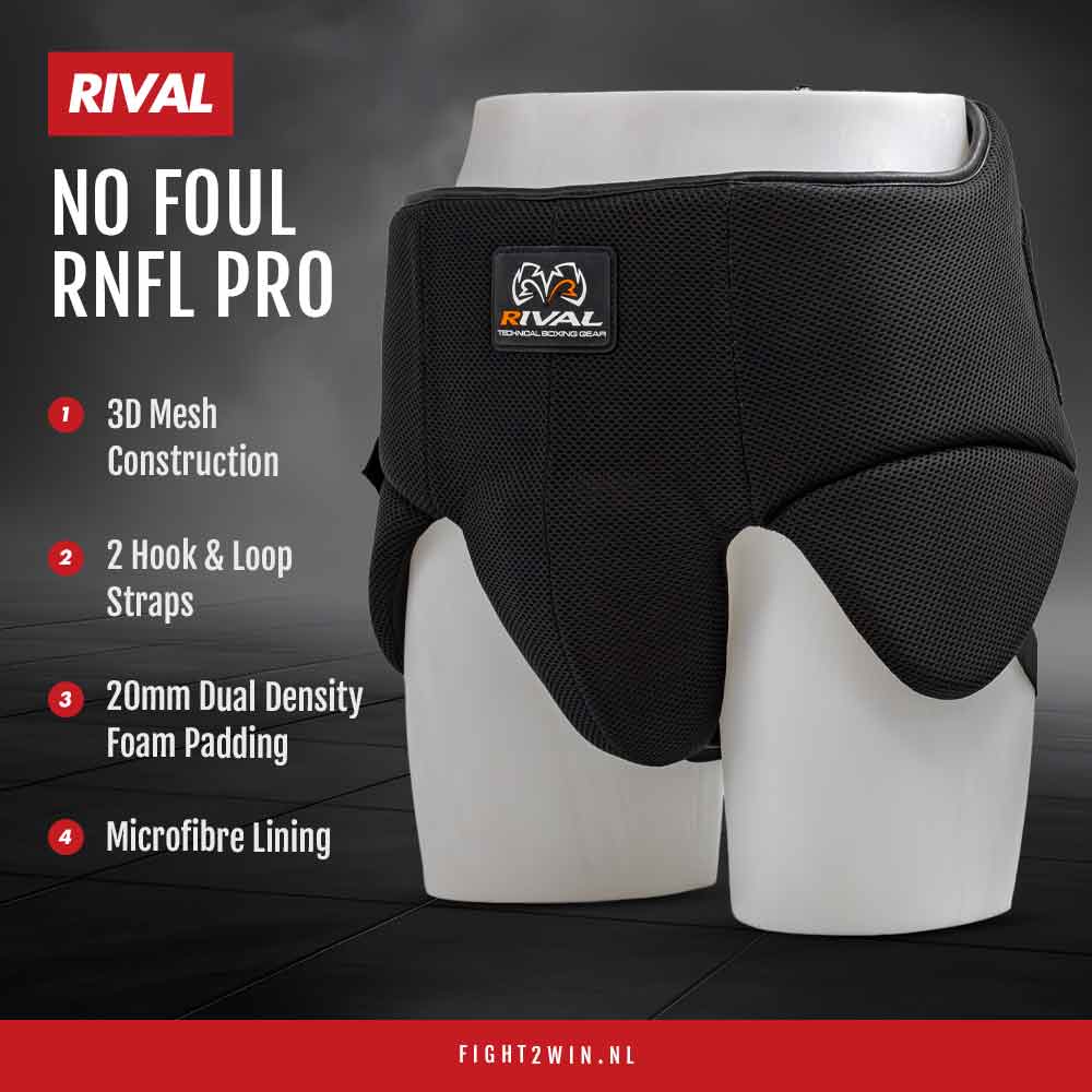 Skridtbeskytter boksning Rival No Foul RNFL Pro infographic 1