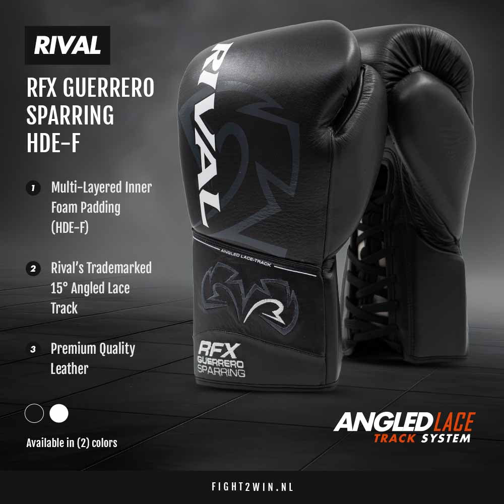 Boksehandsker Rival RFX Guerrero Sparring HDE-F Hvid (snørebånd) infographic 2
