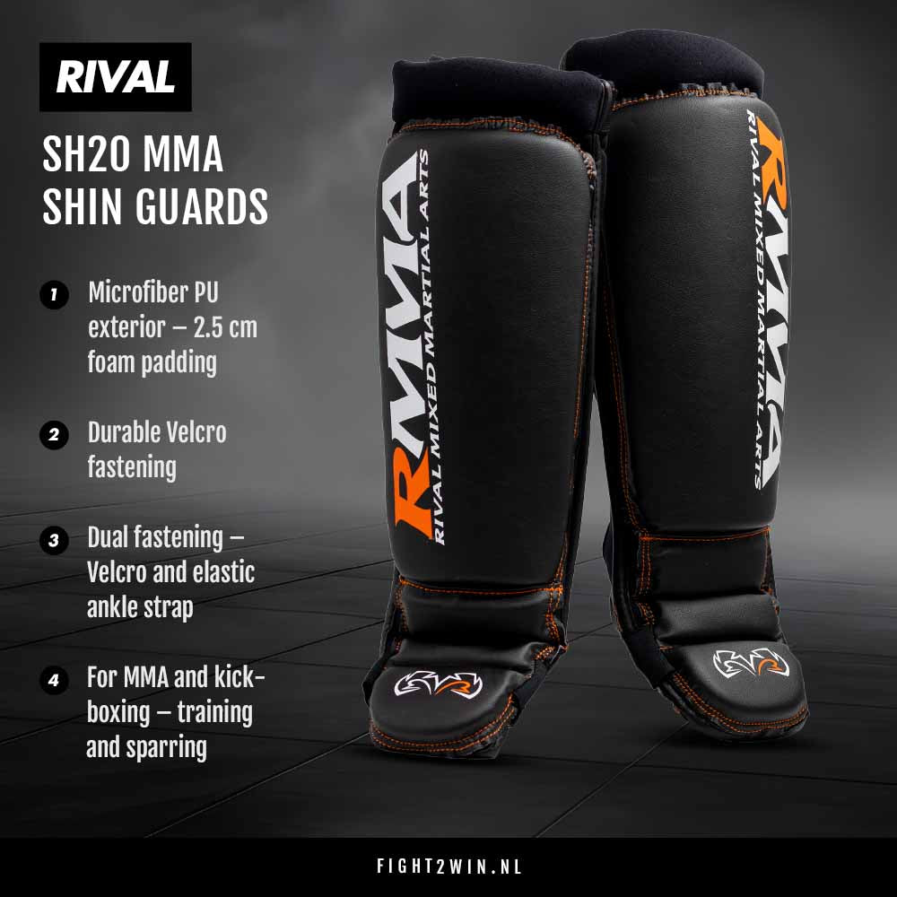 Leggbeskyttere Rival SH20 MMA infographic 1