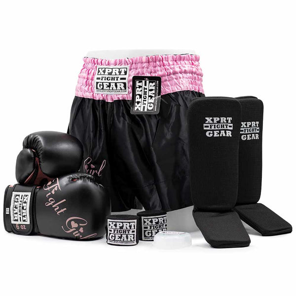 Meisjes kickboks set XPRT Fight Girl Black Pink