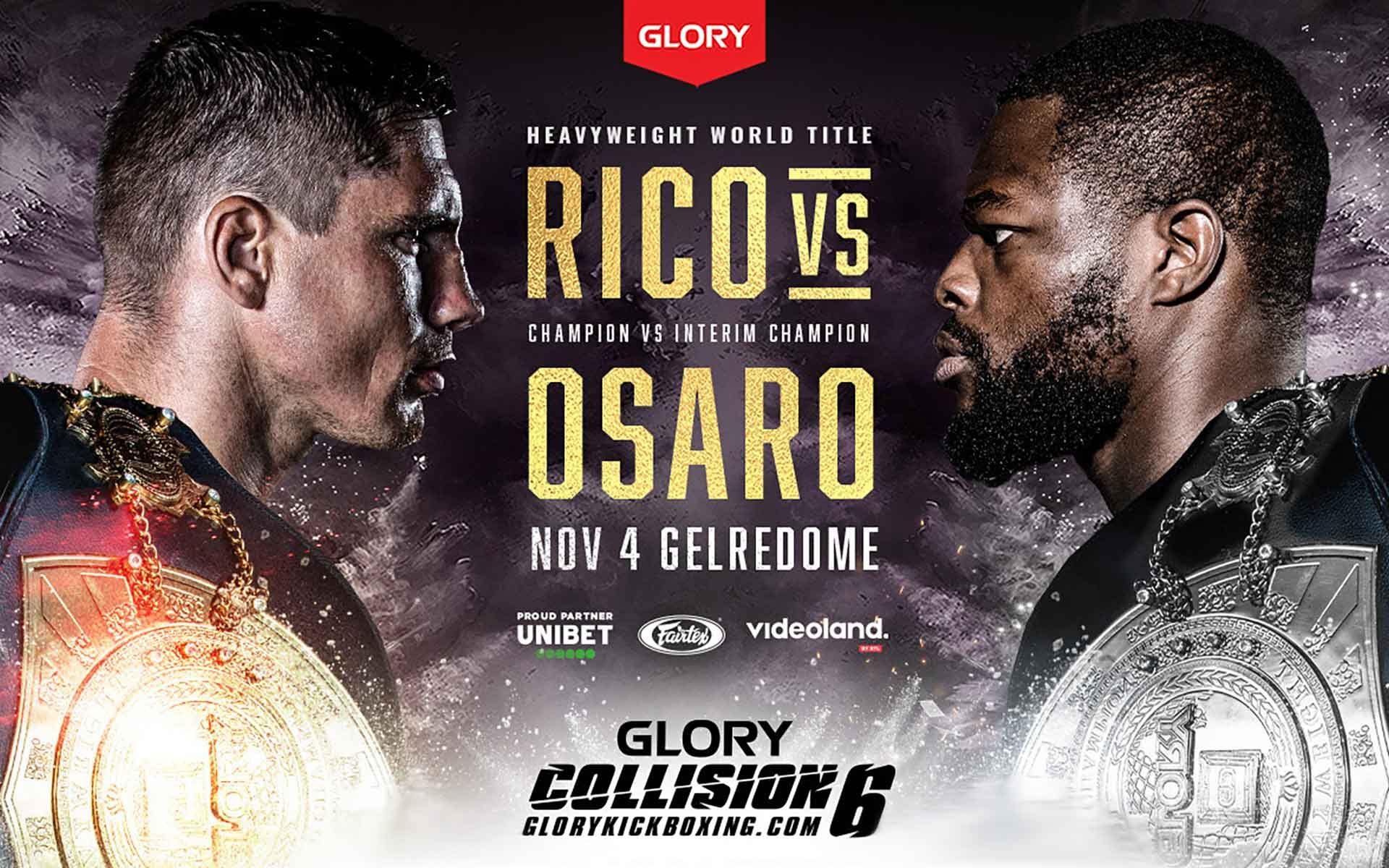 Rico Verhoeven stapt weer de ring in tijdens Glory Collision 6