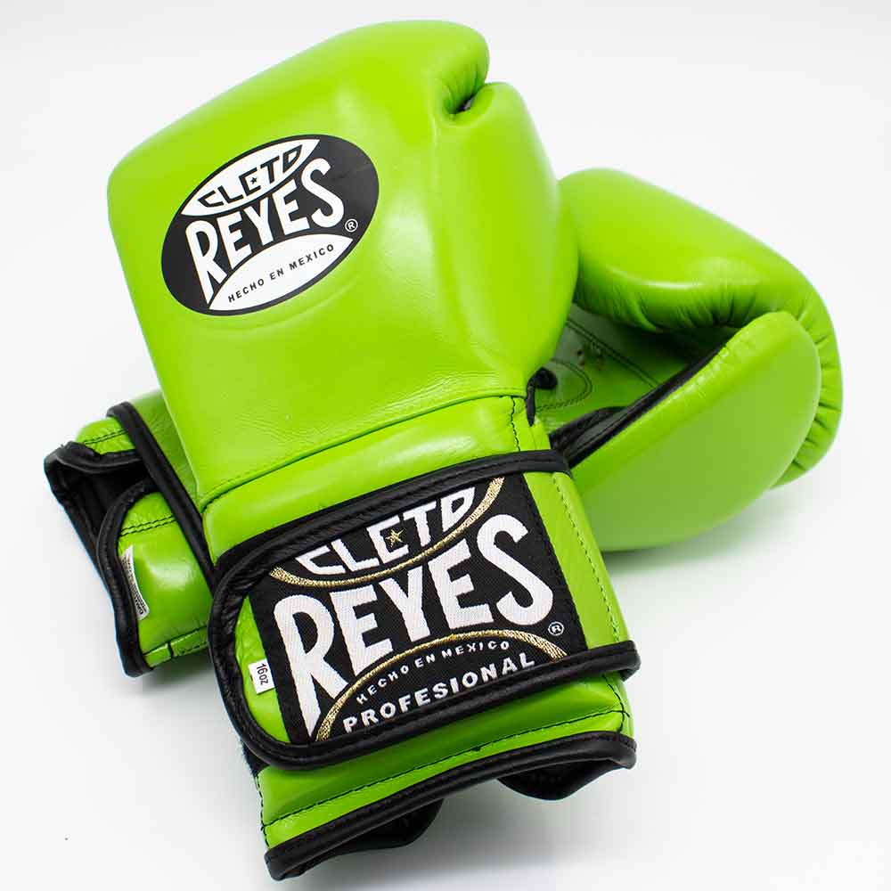 Bokshandschoenen Cleto Reyes Velcro Sparring Twisted Lime