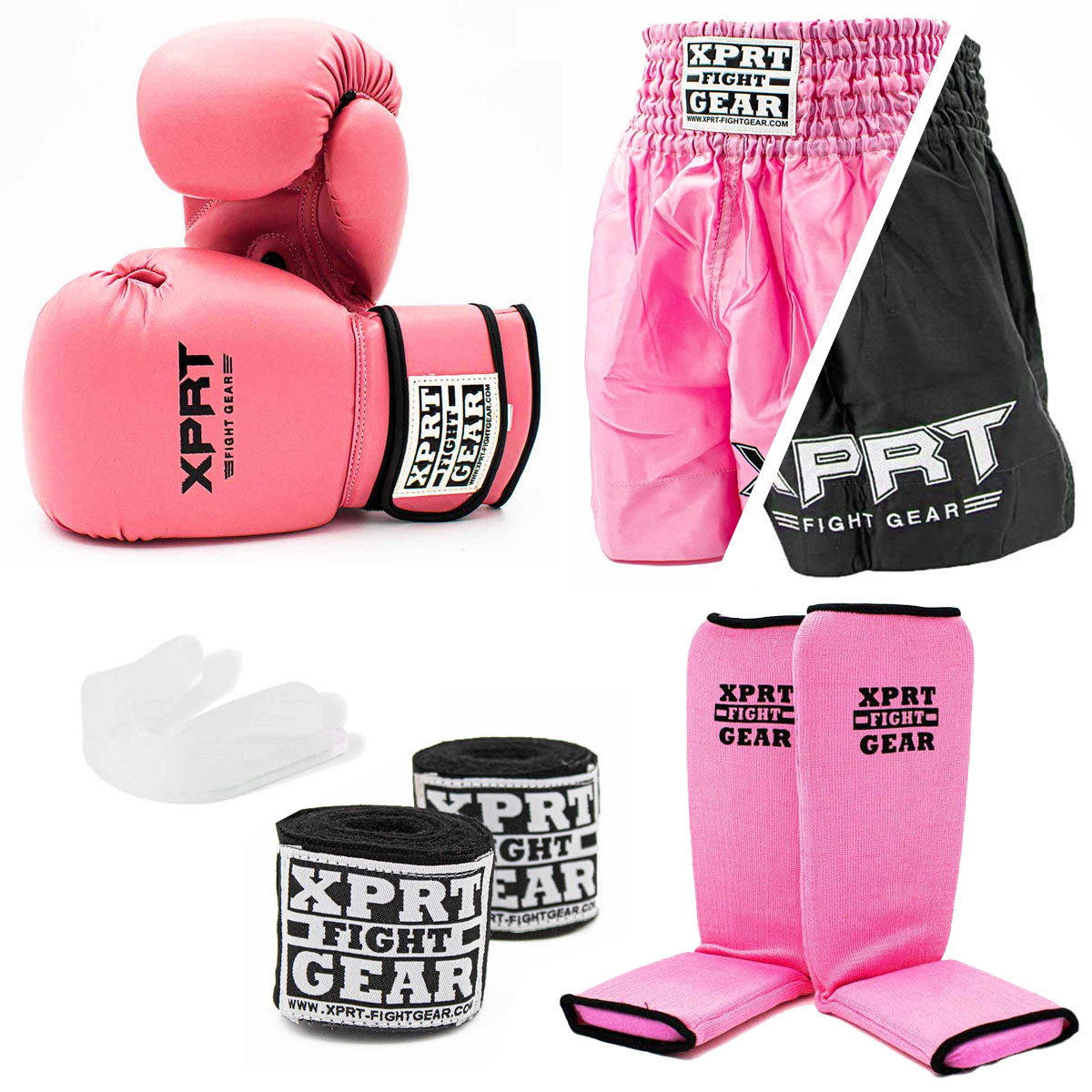 Meisjes kickboks set XPRT Leather Line Pink
