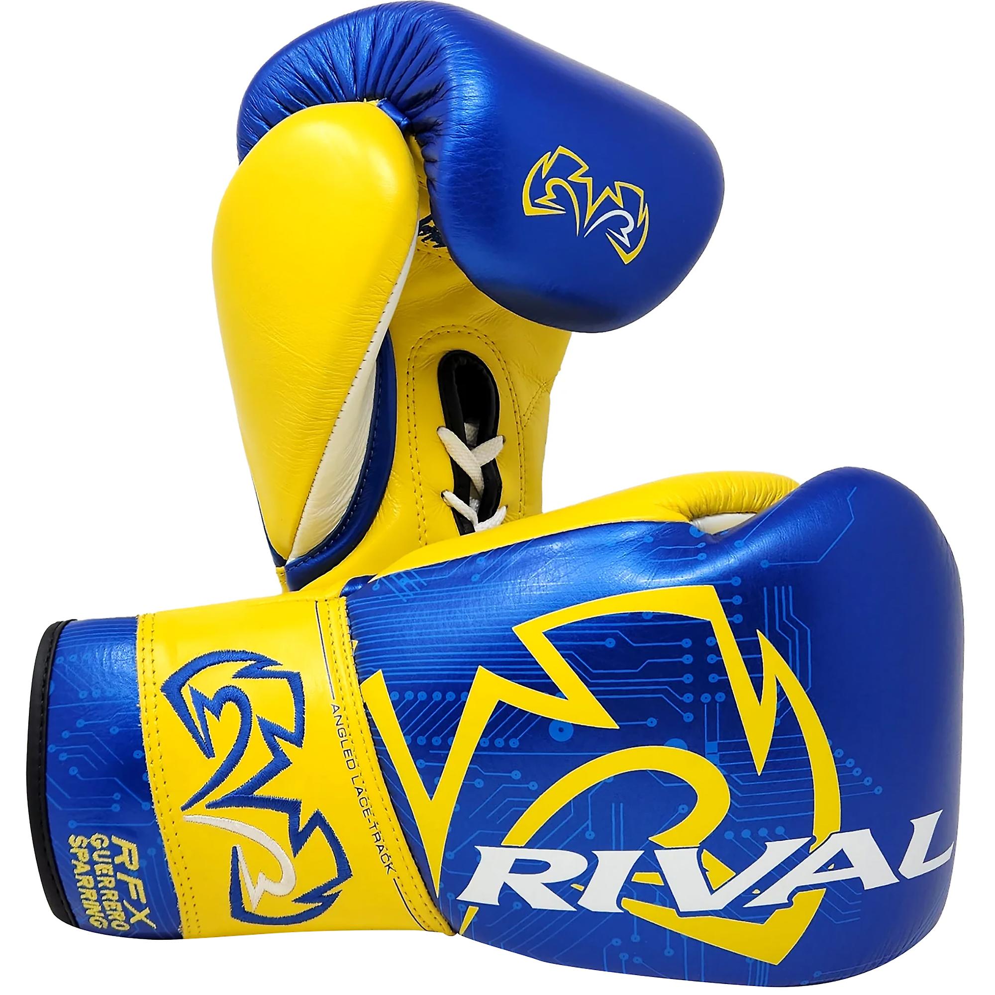 Bokshandschoenen Rival RFX Guerrero V Sparring Blue Yellow (P4P edition – veters)